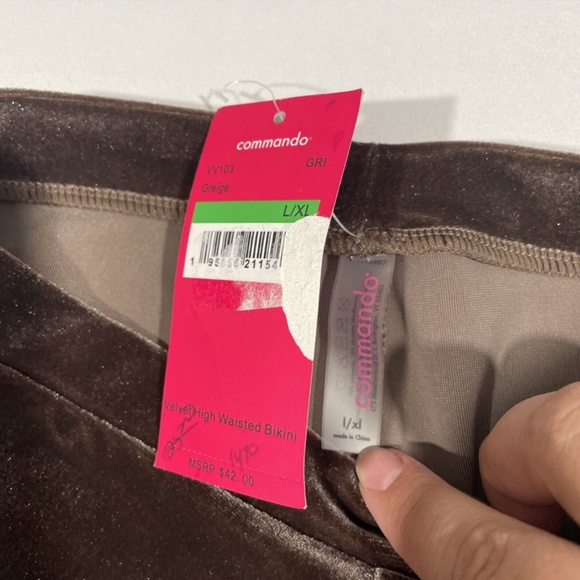 NWT Commando [ L/XL Large/XL ] Velvet High Waist Briefs in‎ Greige Brown - Picture 7 of 10